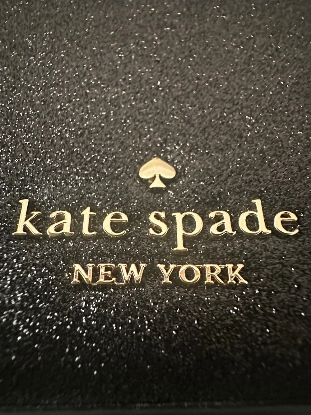 PRACTICALLY NEW kate spade Black Glitter Crescent Shoulder Bag